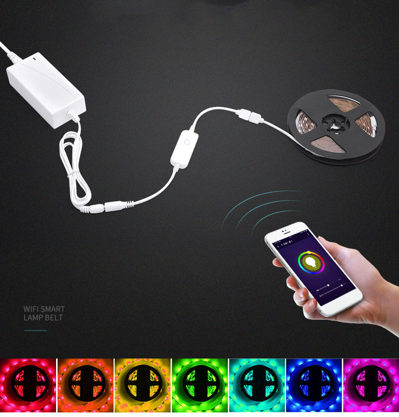 M0L0 powered by Tuya - Pack smart led controller and led strip RGB 5 m. - WiFi