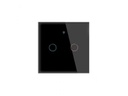M0L0 powered by Tuya - 2 gangs Smart light switch black color - WiFi