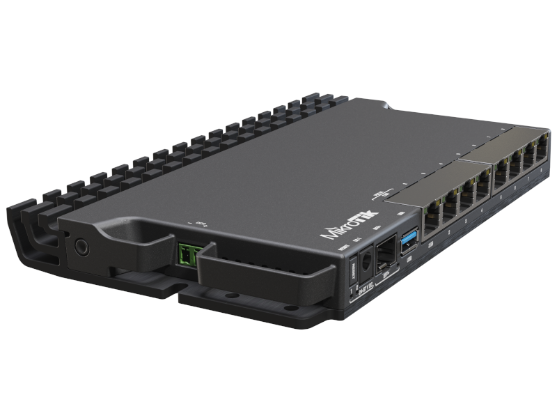 Mikrotik RB5009UG+S+IN - Router sobremesa con 7 puertos gigabit ethernet 1 puerto ethernet 2.5 Gbps 1 puerto USB 3.0 y 1 slot  SFP +  10G RouterOS L5