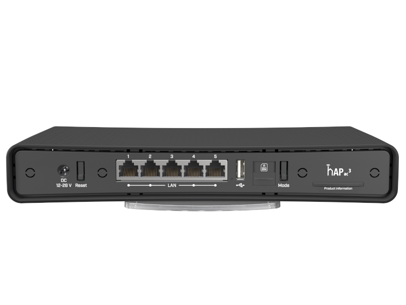 Mikrotik RBD53GR-5HacD2HnD&amp;R11e-LTE6 - Router sobremesa hAP ac³ LTE6 Kit 5 puertos gigabit WiFi 2.4 / 5 GHz. AC1200 2x2 1 SIM 1 USB RouterOS L4
