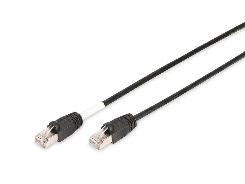 Digitus S-FTP-6BK-500 - Cable de conexión de exterior CAT 6 S/FTP, Negro, 5 m