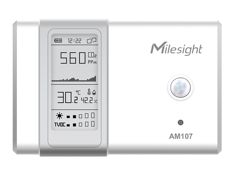 Milesight AM107-868M -  Sensor múltiple de ambiente interior (7 sensores en uno) LoraWan 868 MHz.