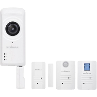 Edimax IC-5170SC - Kit de conexión Smarthome: cámara WiFi fisheye HD, un sensor de puerta / ventana y  un sensor de temperatura y humedad