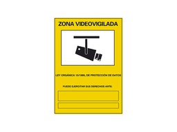 [VDIP-ZV-001] Landatel ZV-001 - Plasticized Video Surveillance Sign. Spanish language
